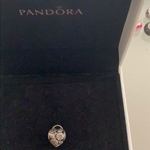 Pandora Heart with flowers charm.